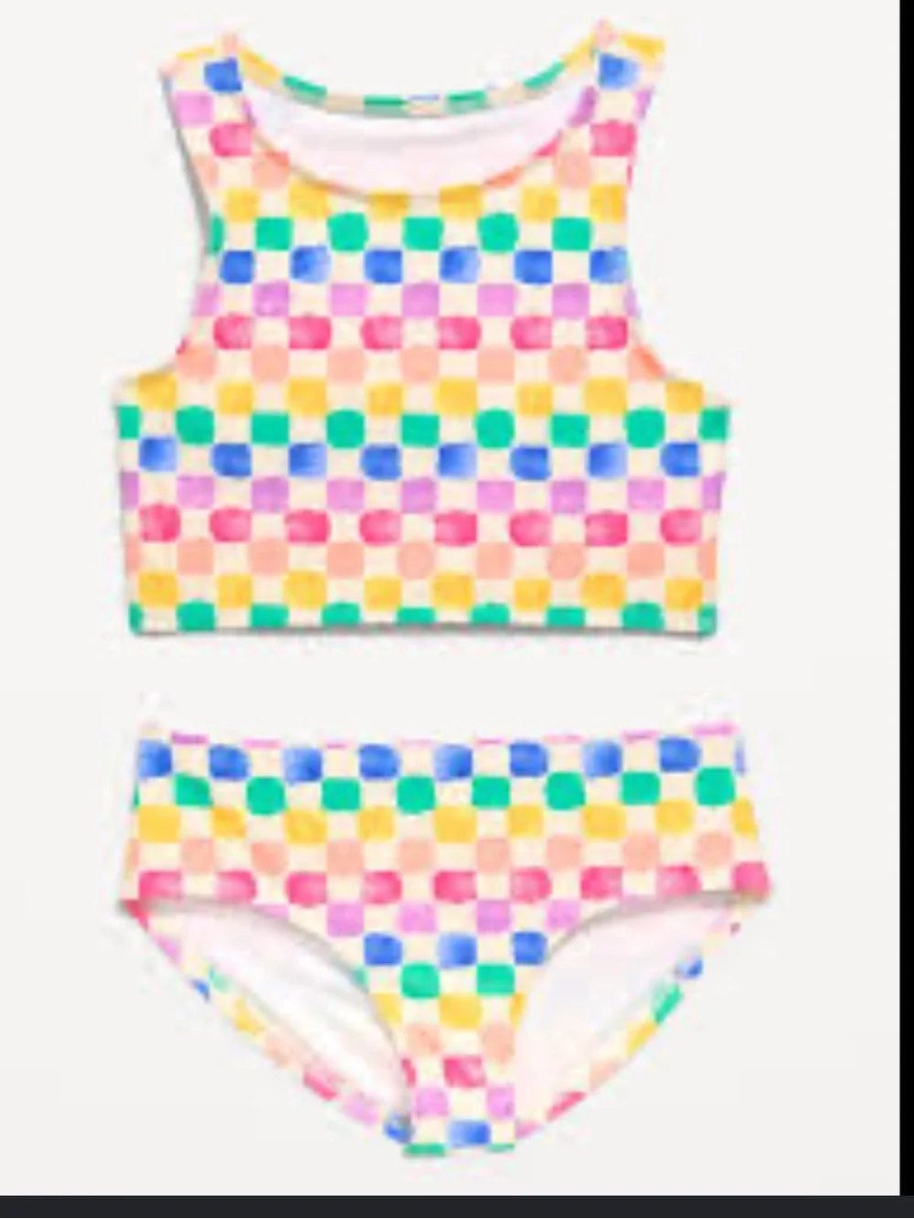 Girls checkered tankini